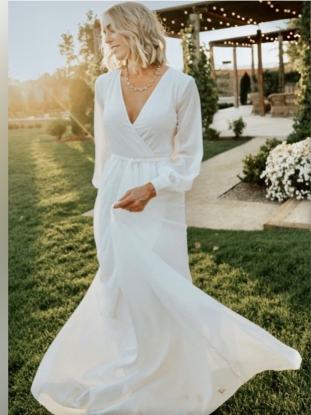 NWTs White Baltic Born Lydia Maxi Dress
